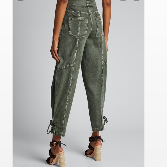 Ulla Johnson Green Kingston Cargo Jean, size 4 - Picture 3 of 16